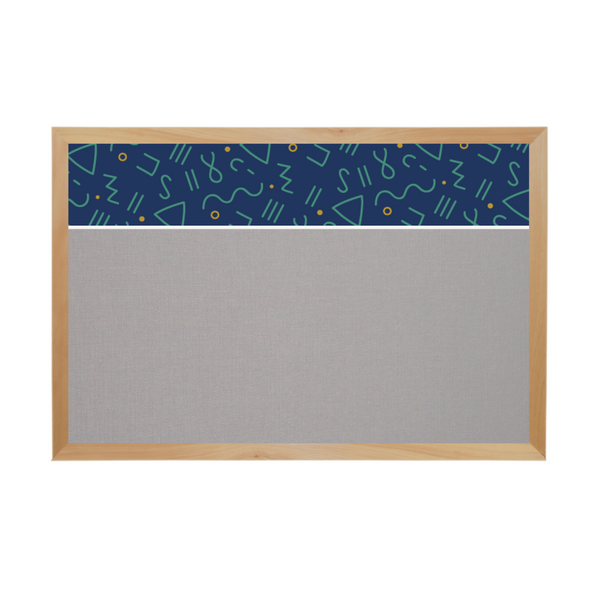 Graphic Bar Wood Frame | FORBO Cork Custom Printed Landscape Board