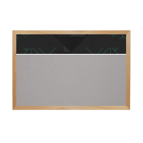 Graphic Bar Wood Frame | FORBO Cork Custom Printed Landscape Board