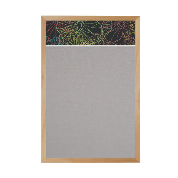 Graphic Bar Wood Frame | Fabric Custom Printed Portrait Board