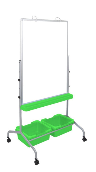 Classroom Chart Stand with Storage Bins