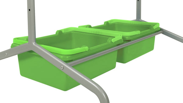 Classroom Chart Stand with Storage Bins