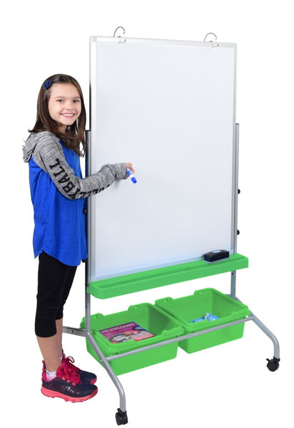 Classroom Chart Stand with Storage Bins