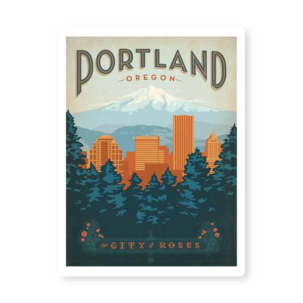 Portland | Graphic Metal Print