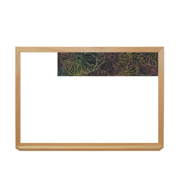Graphic Bar Wood Frame | Custom Printed Landscape Magnetic Whiteboard