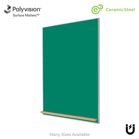 The Satin Minimalist Wood | Portrait Green Ceramic Steel Chalkboard