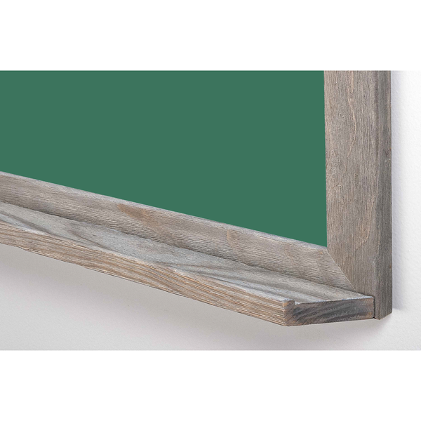 5' High - Barnwood Distressed Wood Framed | Ceramic Steel Landscape Green Chalkboard