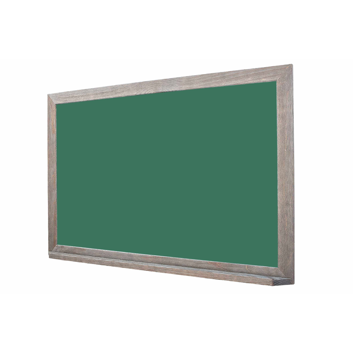 5' High - Barnwood Distressed Wood Framed | Ceramic Steel Landscape Green Chalkboard
