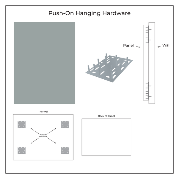Acoustic Wall Panels | Custom Printed Landscape 2" Square Edge with Push-On Hardware
