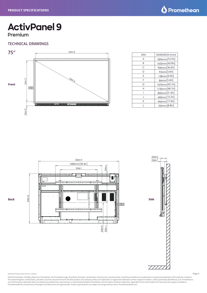 ActivPanel 9 Premium | Interactive Display – New York Blackboard
