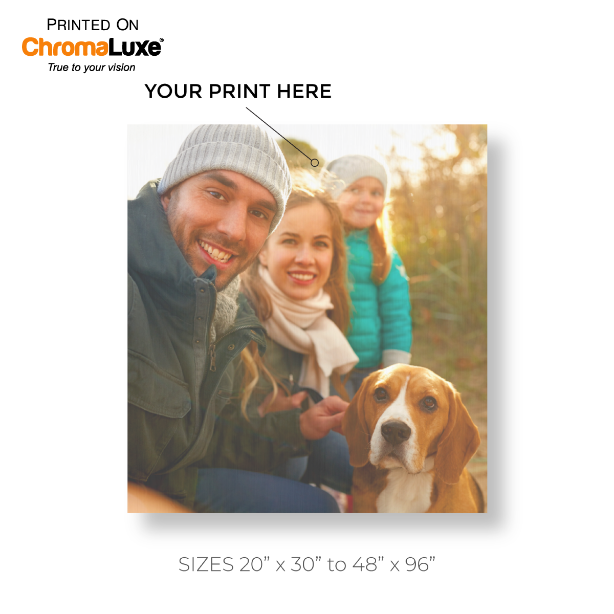 Large Portrait Clear Aluminum Prints | Matte Finish