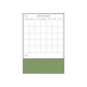 Combination Monthly Calendar | Baby Lettuce FORBO | Ebony Aluminum Minimalist Frame Portrait