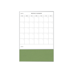 Combination Monthly Calendar | Baby Lettuce FORBO | Satin Aluminum Minimalist Frame Portrait