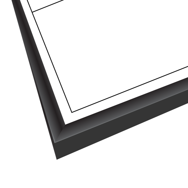 Combination Weekly Planner | Black Olive FORBO | Ebony Aluminum Minimalist Frame Landscape