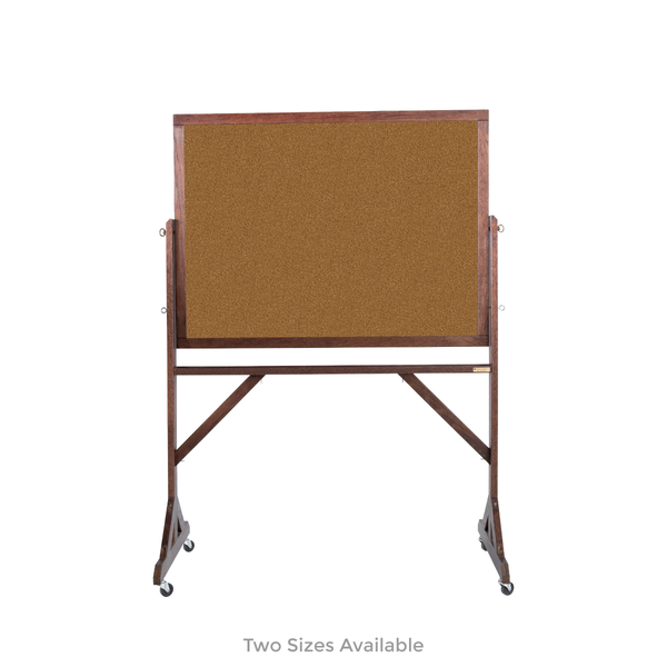 Dark Walnut Wood Frame | Portable Bulletin Board