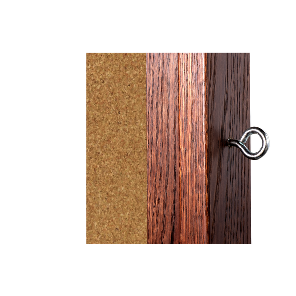 Dark Walnut Wood Frame | Portable Bulletin Board