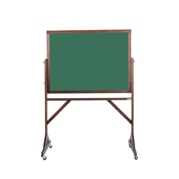 Dark Walnut Wood Frame | Portable Ceramic Steel Chalkboard
