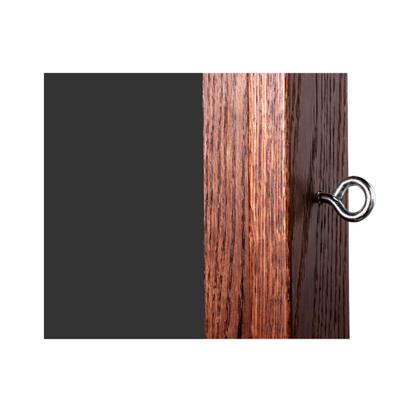 Dark Walnut Wood Frame | Portable Ceramic Steel Chalkboard