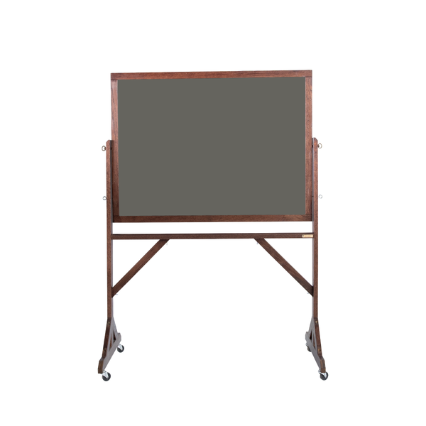 Dark Walnut Wood Frame | Portable Ceramic Steel Chalkboard