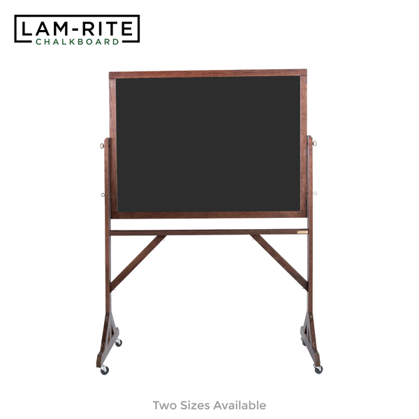 Dark Walnut Wood Frame | Portable Lam-Rite Chalkboard