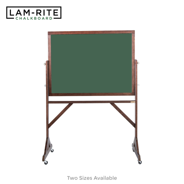 Dark Walnut Wood Frame | Portable Lam-Rite Chalkboard