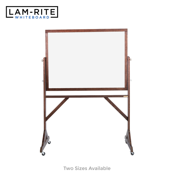 Dark Walnut Wood Frame | Portable Lam-Rite Whiteboard