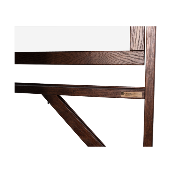 Dark Walnut Wood Frame | Portable Ceramic Steel Whiteboard