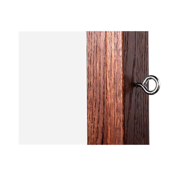 Dark Walnut Wood Frame | Portable Ceramic Steel Whiteboard