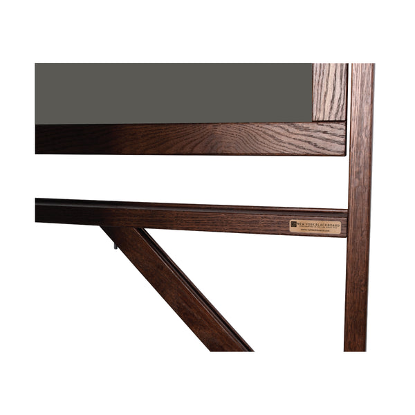 Dark Walnut Wood Frame | Portable Ceramic Steel Chalkboard