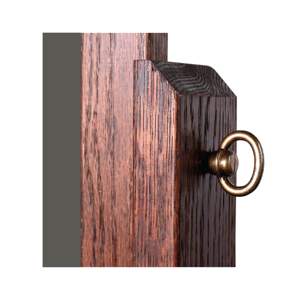 Dark Walnut Wood Frame | Portable Ceramic Steel Chalkboard