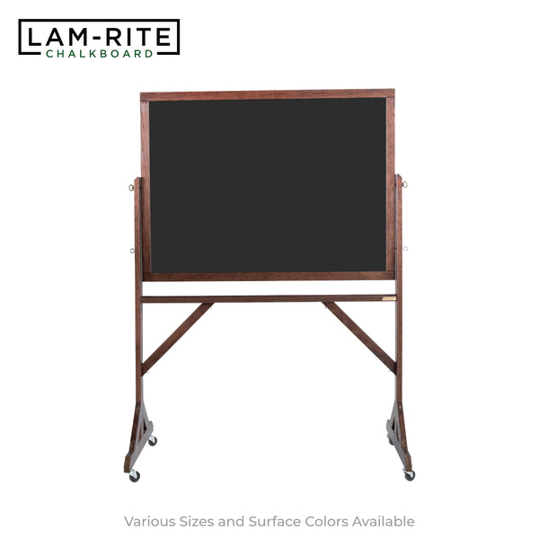 Dark Walnut Wood Frame | Portable Lam-Rite Chalkboard