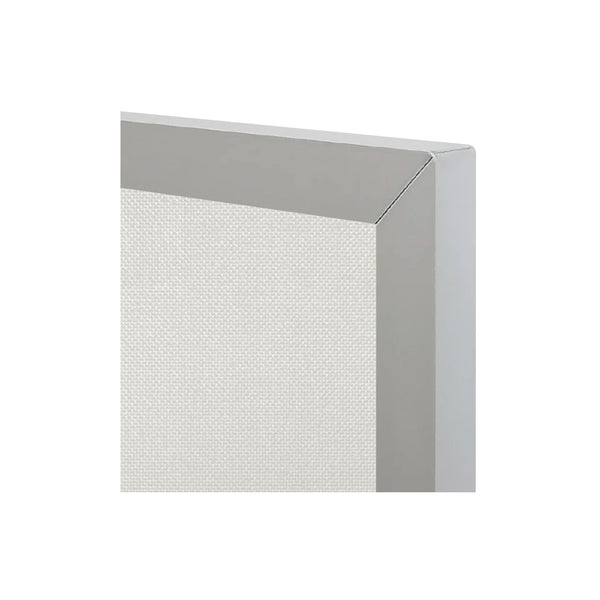 White | Fabric Bulletin Board with Aluminum Frame