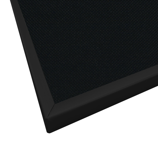 Black | Landscape Fabric Bulletin Board with Minimalist Frame