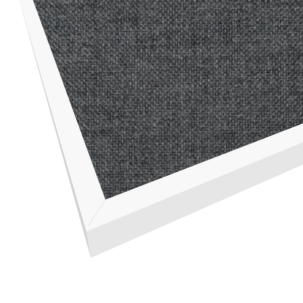 Medium Grey | Landscape Fabric Bulletin Board with Minimalist Frame