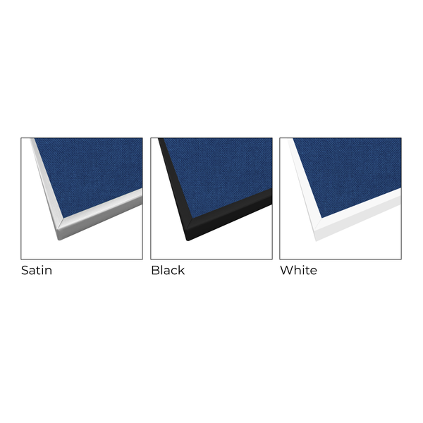 Sapphire | Landscape Fabric Bulletin Board with Minimalist Frame