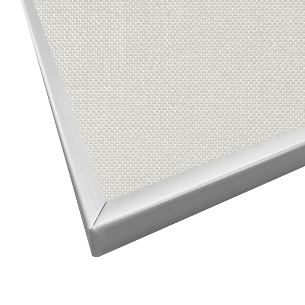 White | Landscape Fabric Bulletin Board with Minimalist Frame