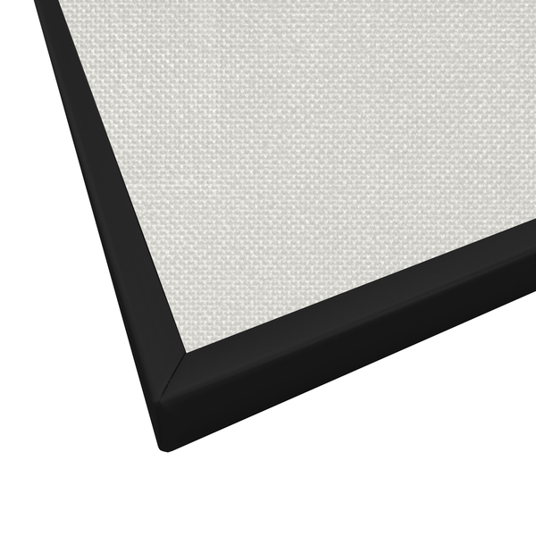 White | Landscape Fabric Bulletin Board with Minimalist Frame