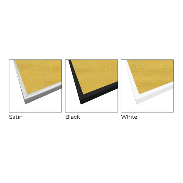 Yellow | Landscape Fabric Bulletin Board with Minimalist Frame