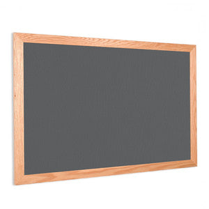 Medium Grey | Fabric Bulletin Board with Wood Frame