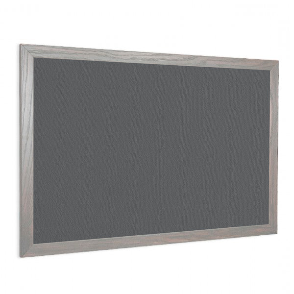 Medium Grey | Fabric Bulletin Board with Wood Frame