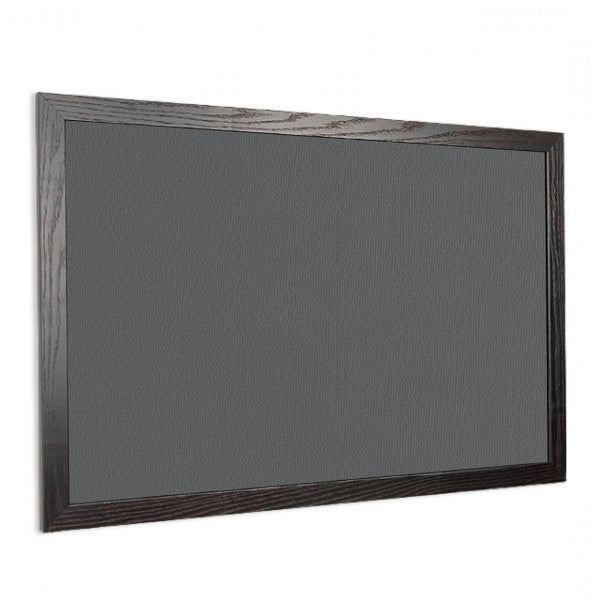 Medium Grey | Fabric Bulletin Board with Wood Frame
