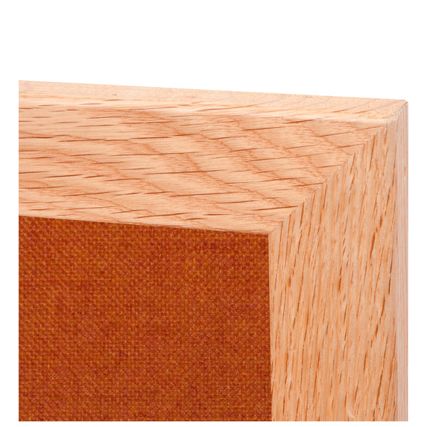 Orange | Fabric Bulletin Board with Wood Frame