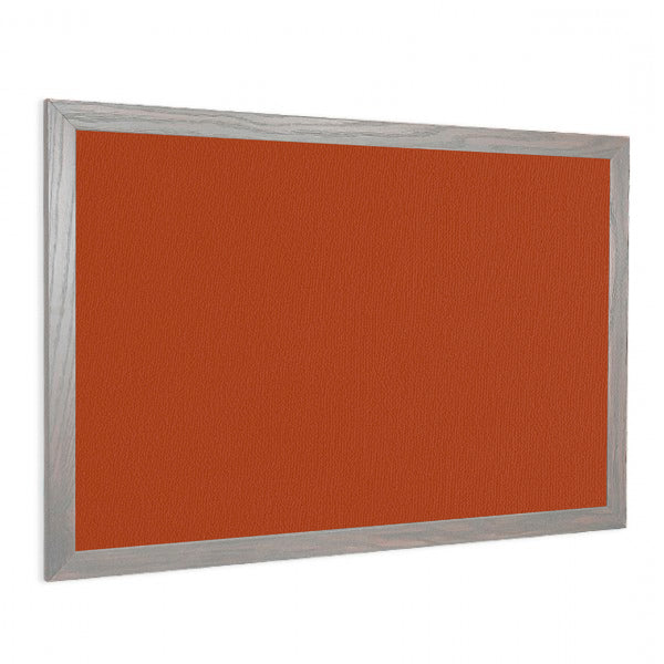 Orange | Fabric Bulletin Board with Wood Frame