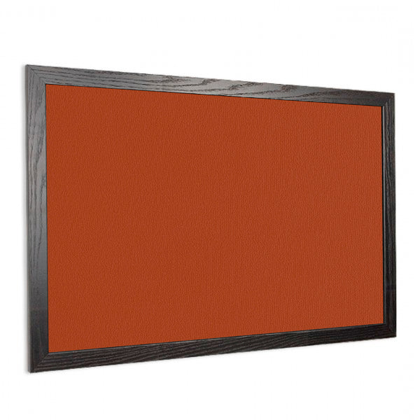 Orange | Fabric Bulletin Board with Wood Frame