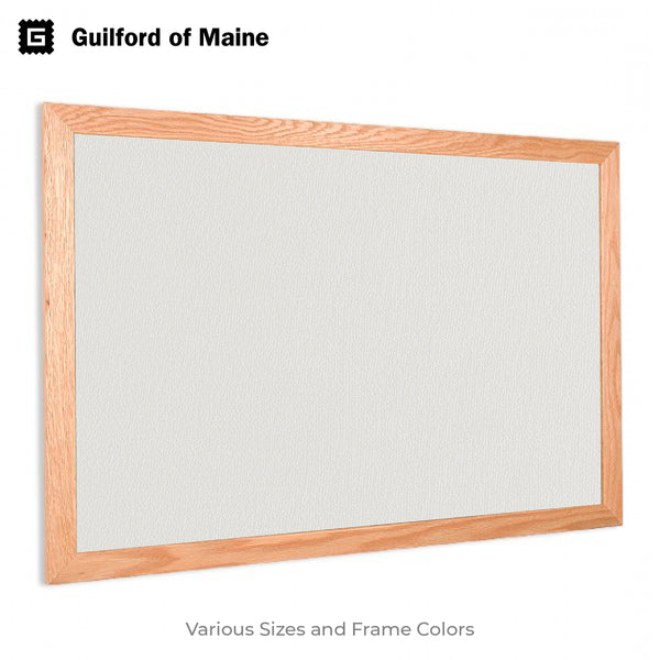 White | Fabric Bulletin Board with Wood Frame