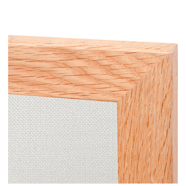 White | Fabric Bulletin Board with Wood Frame