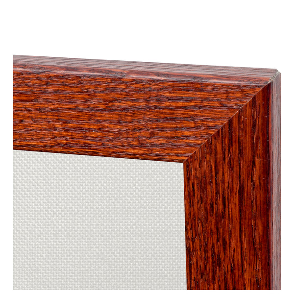 White | Fabric Bulletin Board with Wood Frame