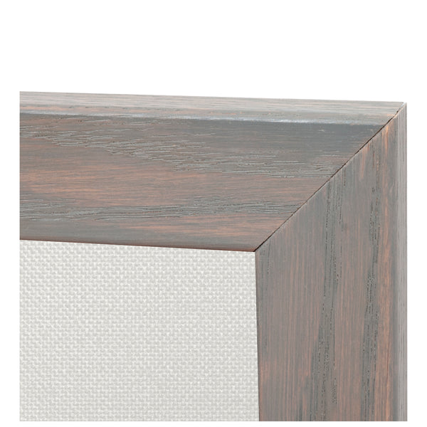 White | Fabric Bulletin Board with Wood Frame