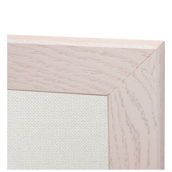 White | Fabric Bulletin Board with Wood Frame