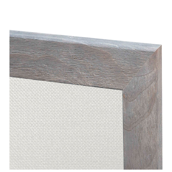 White | Fabric Bulletin Board with Wood Frame