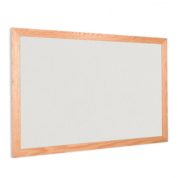 White | Fabric Bulletin Board with Wood Frame